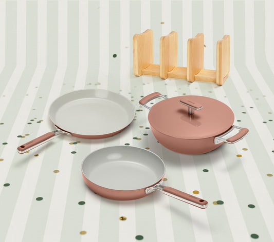 Everyday Cookware Trio (with storage) - Jaipur Terracotta