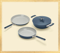 Everyday Cookware Trio (with storage) - Nilgiri Blue