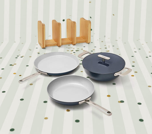 Everyday Cookware Trio (with storage) - Nilgiri Blue