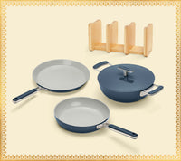 Everyday Cookware Trio (with storage) - Nilgiri Blue