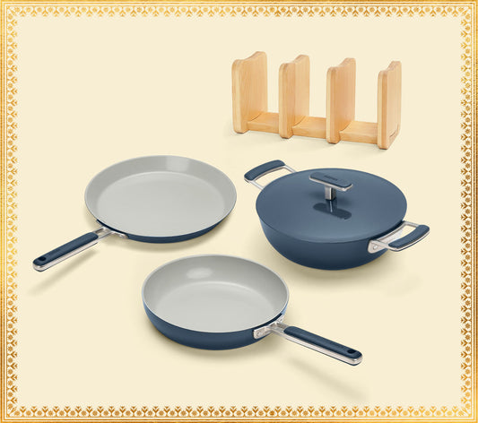 Everyday Cookware Trio (with storage) - Nilgiri Blue