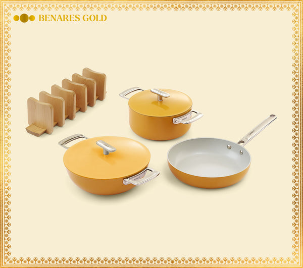 Ember Cookware Trio with Storage -  Benares Gold