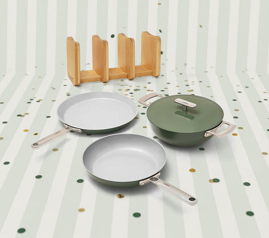 Everyday Cookware Trio (with storage) - Coorg Green