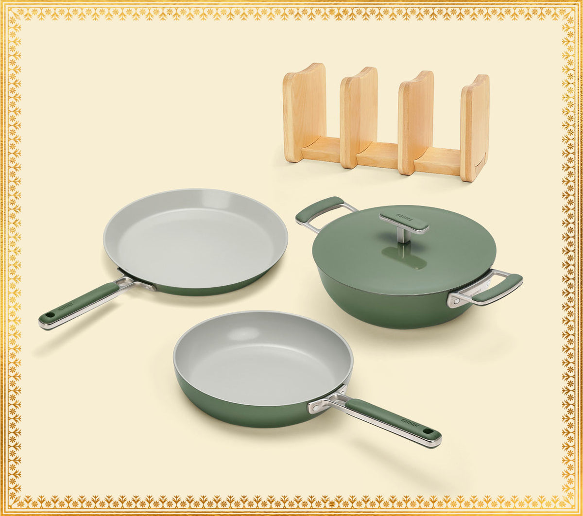 Everyday Cookware Trio (with storage) - Coorg Green