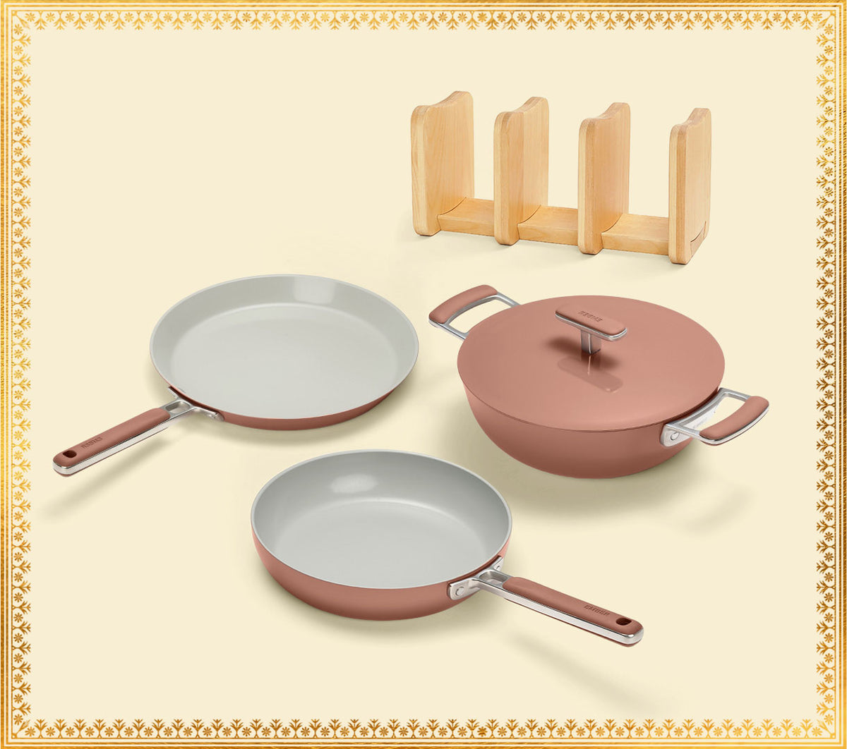 Everyday Cookware Trio (with storage) - Jaipur Terracotta