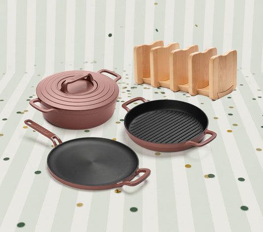 Cast Iron Trio with Storage - Jaipur Terracotta
