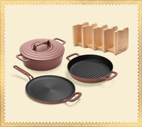 Cast Iron Trio with Storage - Jaipur Terracotta