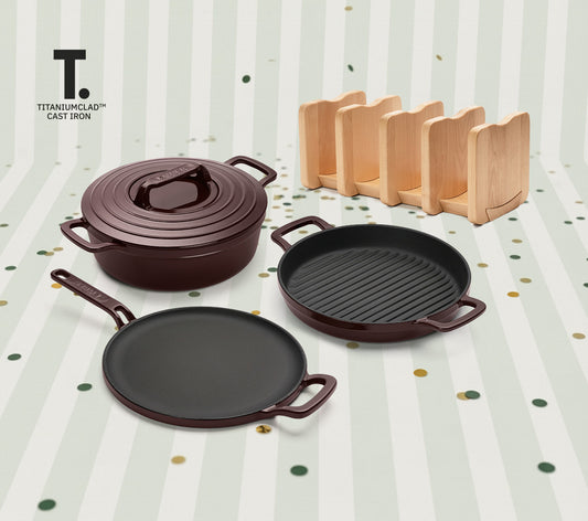 Cast Iron Trio with Storage - Wine