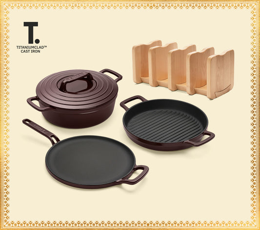 Cast Iron Trio with Storage - Wine
