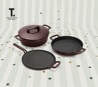 TitaniumClad™ Cast Iron Trio - Wine