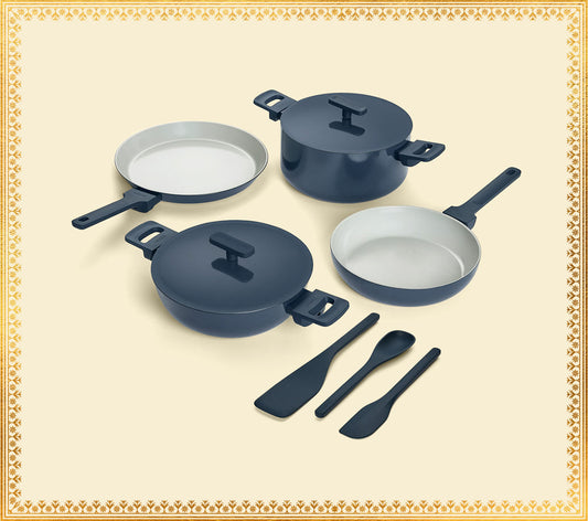 Complete Cookware Set (4-Piece) - Nilgiri Blue