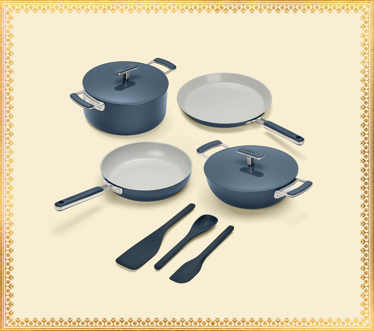 Complete Cookware Set (4-Piece) Without Storage - Nilgiri Blue