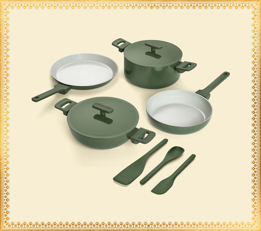 Complete Cookware Set (4-Piece) -Coorg Green