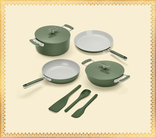 Complete Cookware Set (4-Piece) Without Storage - Coorg Green
