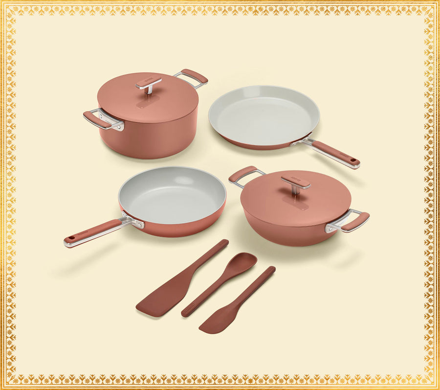 Complete Cookware Set (4-Piece) Without Storage - Jaipur Terracotta