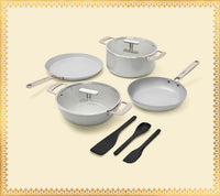 Complete Cookware Set (4-Piece) with glass lid - Himalayan Mist