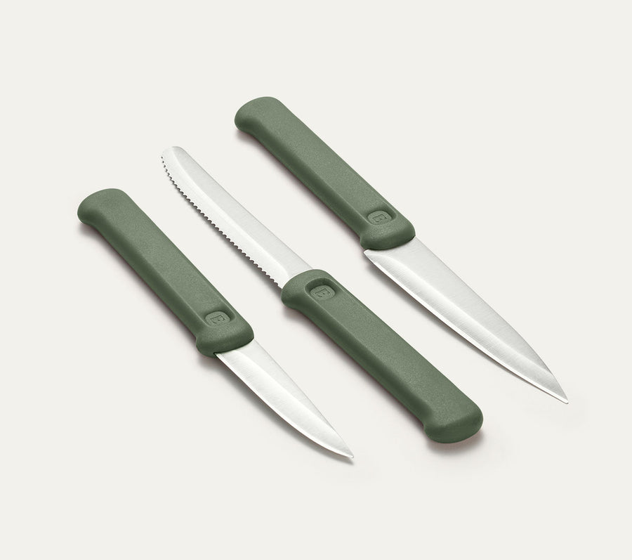 Knife Set of 3 - Coorg Green