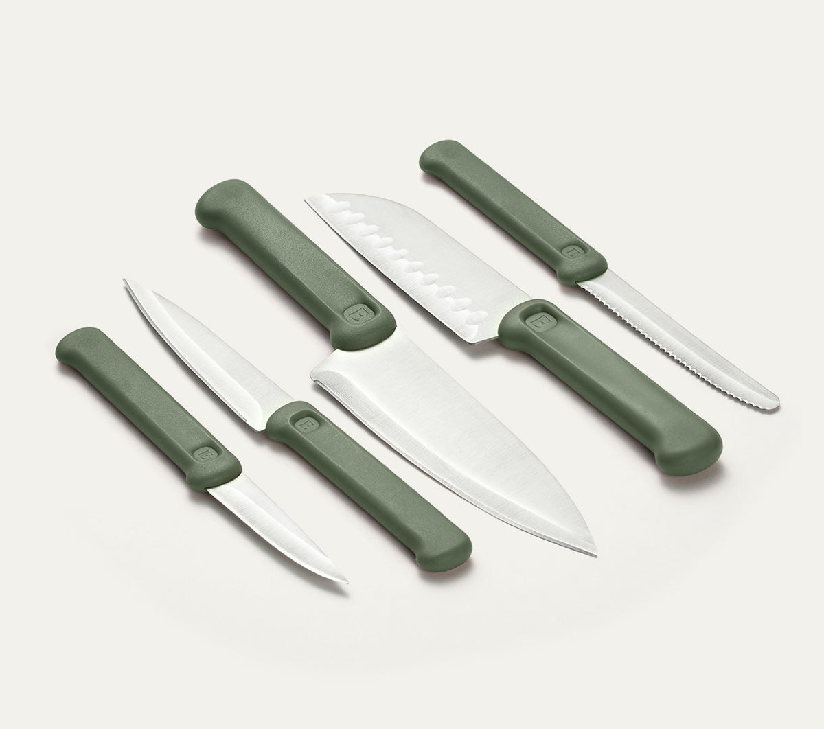 Knife Set of 5 - Coorg Green