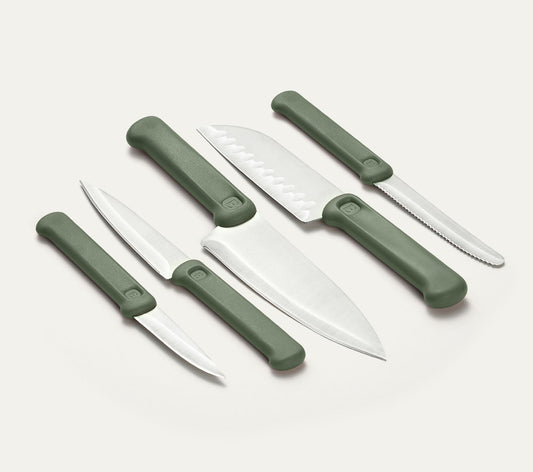 Knife Set of 5 - Coorg Green