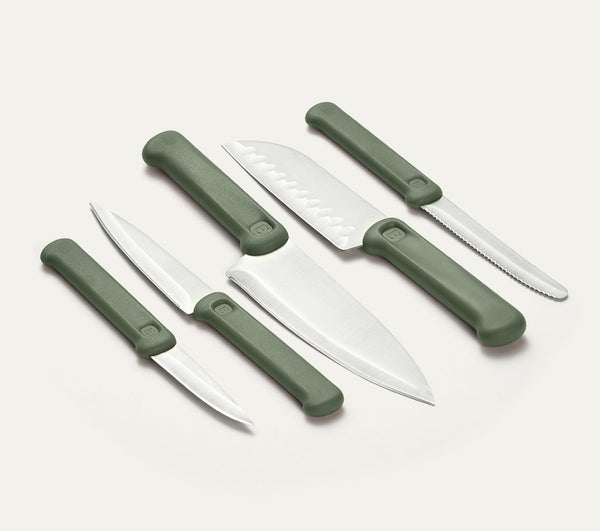 Knife Set of 5 - Coorg Green
