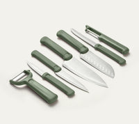 Knife & Peeler Set of 7 - Coorg Green