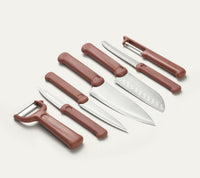 Knife & Peeler Set of 7 - Jaipur Terracotta