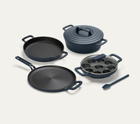 Pre-Seasoned Cast Iron - Set of 4  - Nilgiri Blue