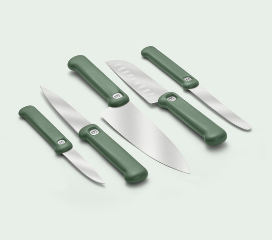 Knife Set of 5 - Pro - Coorg Green