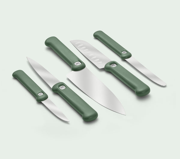 Knife Set of 5 - Pro - Coorg Green