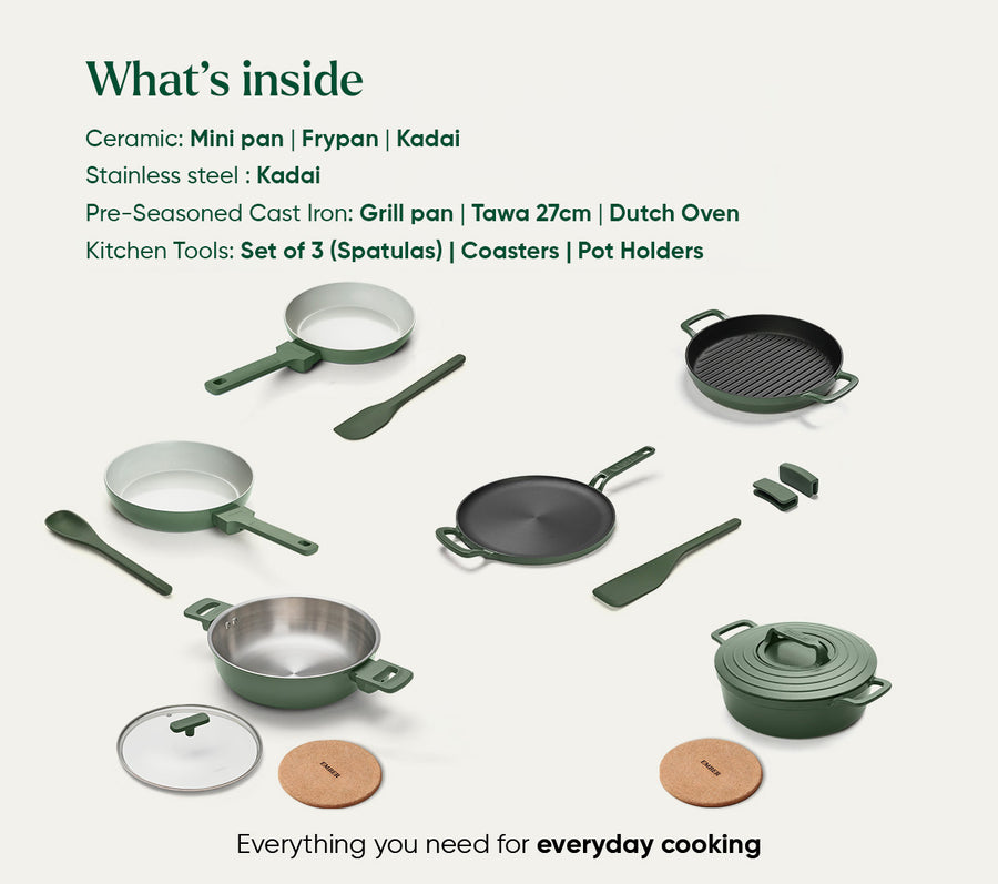 The Ember Kitchen Set - Coorg Green
