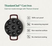 Ember TitaniumClad™ Cast Iron Appe Pan (20 cm) - Wine