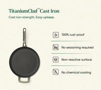 TitaniumClad™  Cast Iron Tawa 27cm - Sage