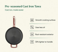 Pre-Seasoned Tawa 27 cm - Jaipur Terracotta