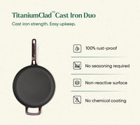 TitaniumClad™ Cast Iron Duo - Wine
