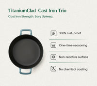Cast Iron Trio with Storage - Ocean