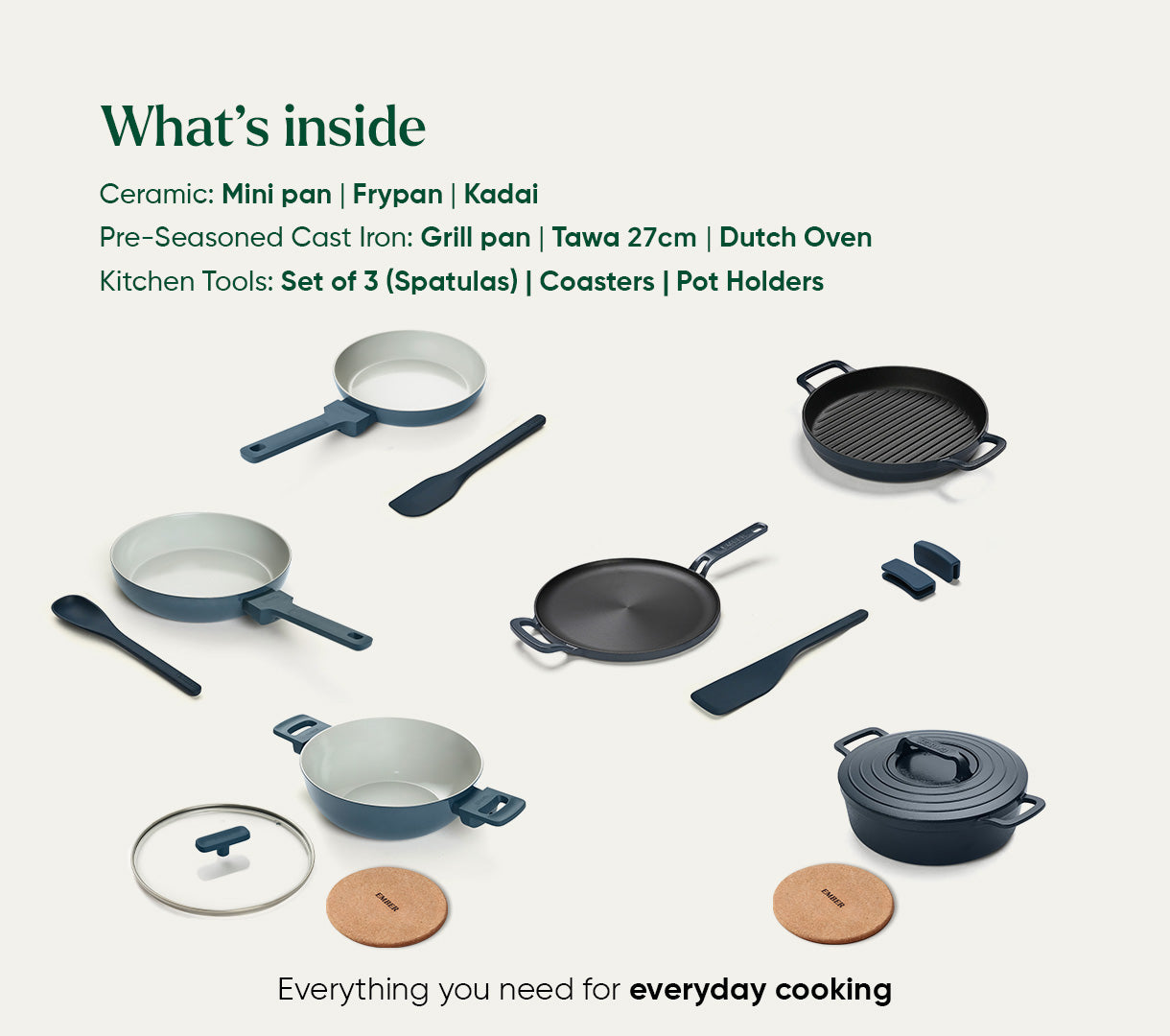 The Ember Kitchen Set - Nilgiri Blue