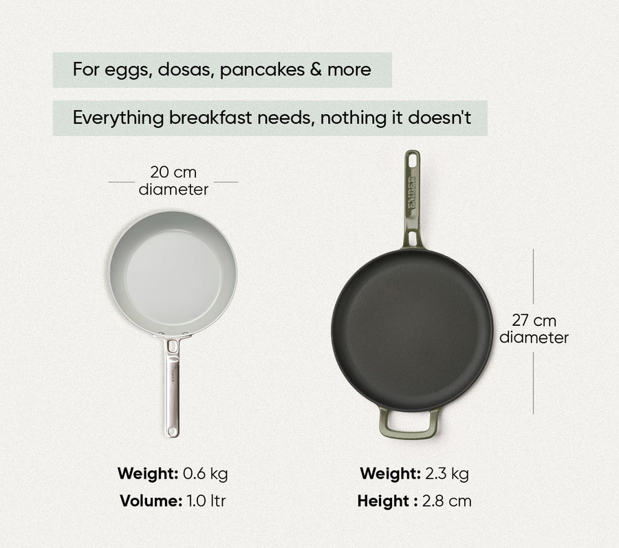 The Ember Breakfast Set - Coorg Green + Sage