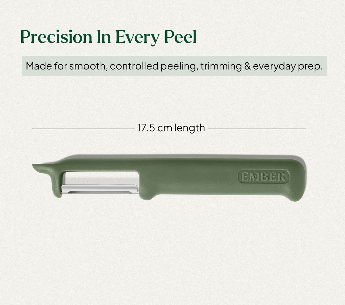 Ember PeelPro™ Vegetable Peeler - Coorg Green