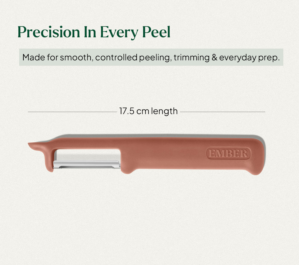 Ember PeelPro™ Vegetable Peeler - Jaipur Terracotta
