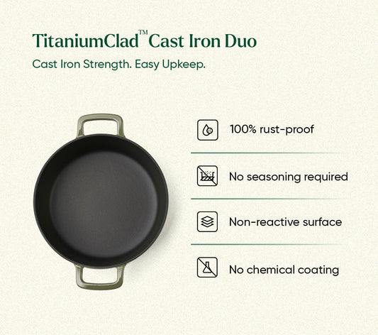 TitaniumClad™ Cast Iron Duo - Sage