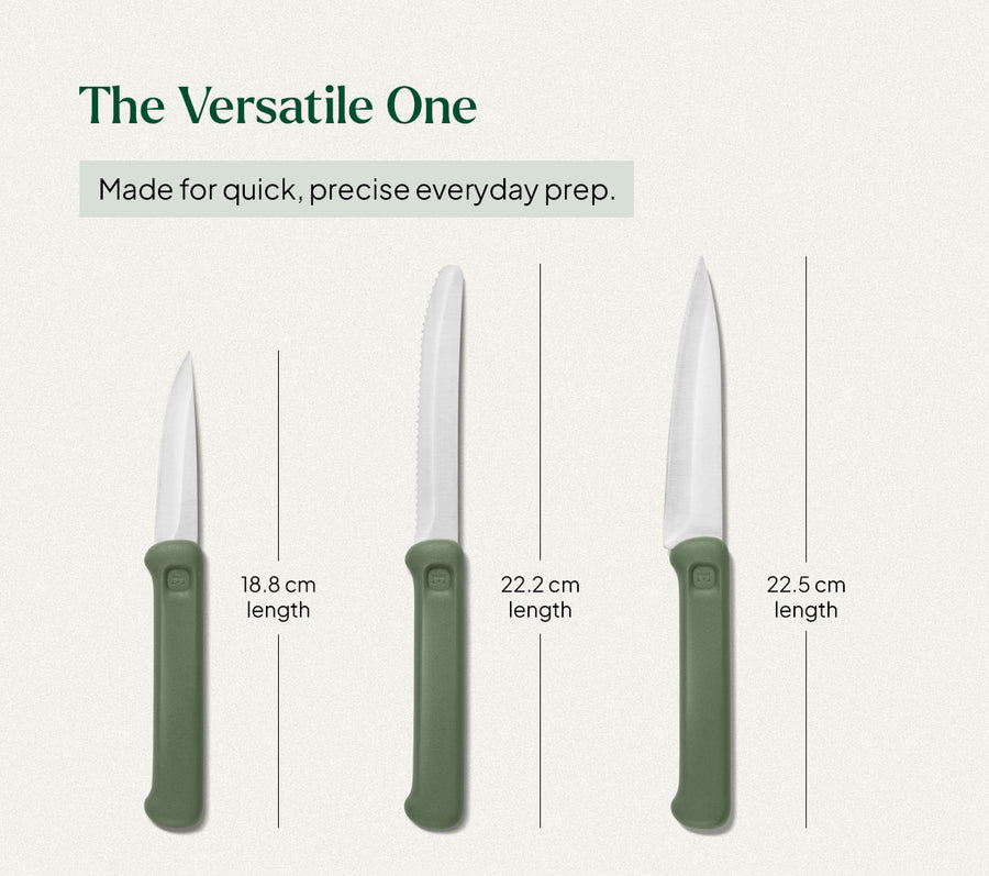 Knife Set of 3 - Coorg Green