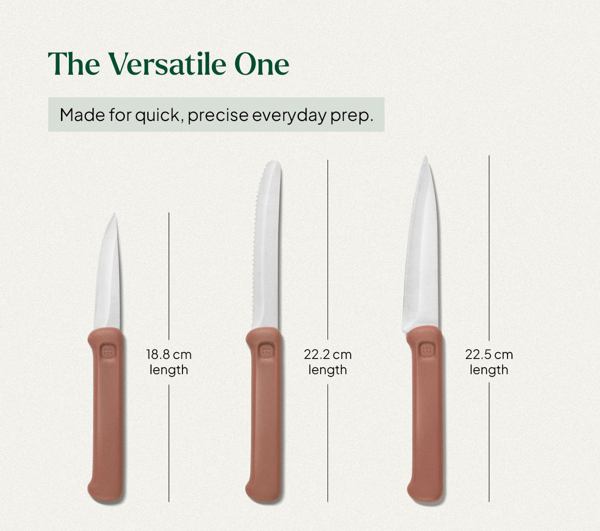 Knife Set of 3 - Jaipur Terracotta
