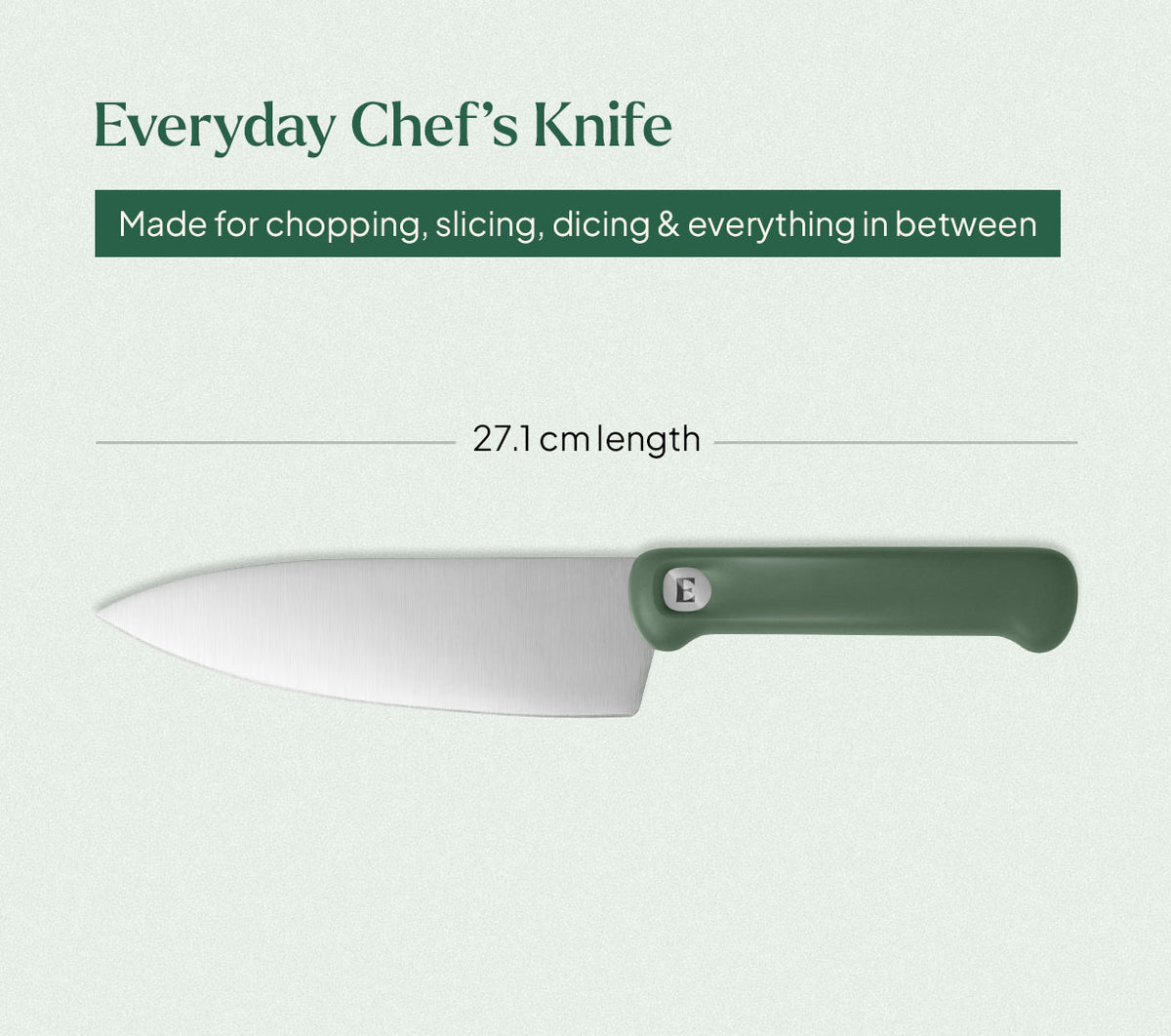 Chef's Knife - Pro - Coorg Green