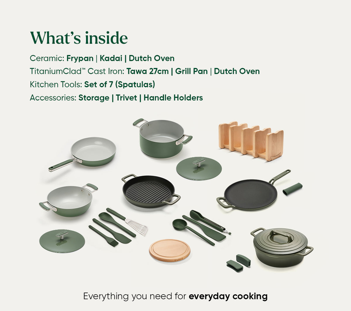 The Ember Colour Collection - Coorg Green + Sage