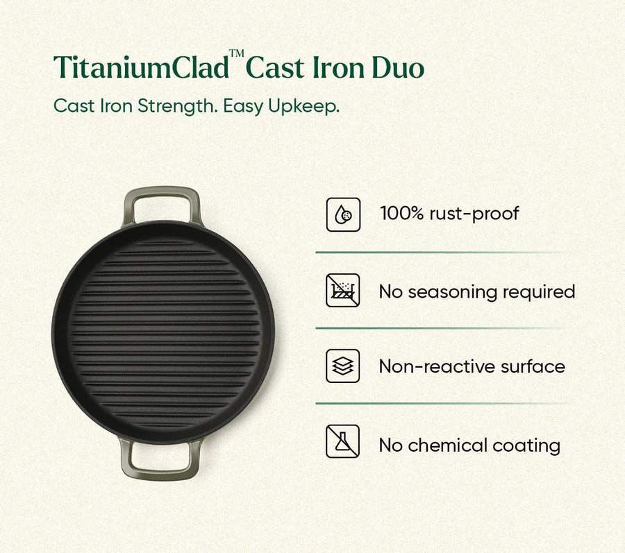 TitaniumClad™ Cast Iron Duo - Sage
