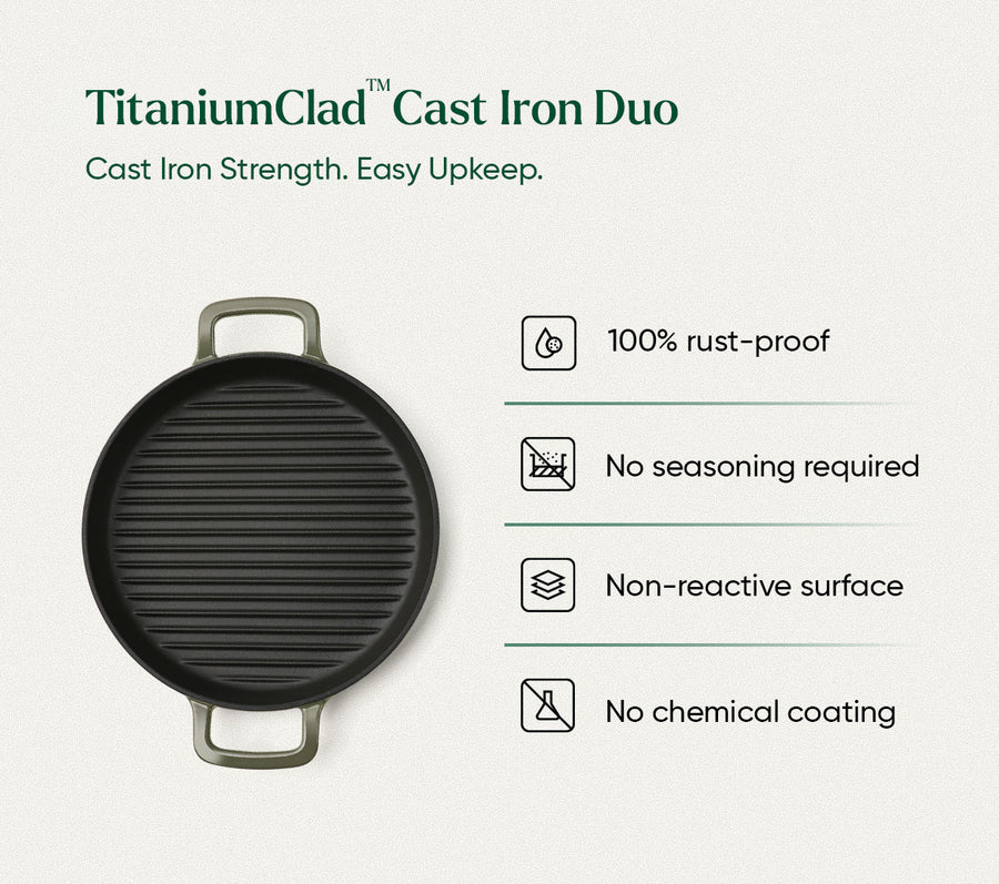 TitaniumClad™ Cast Iron Duo - Sage