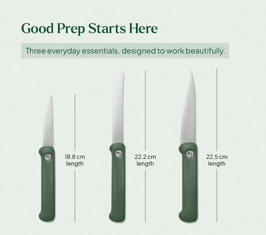 Knife Set of 3 - Pro - Coorg Green