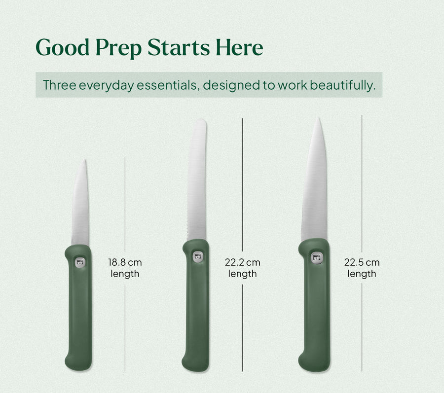 Knife Set of 3 - Pro - Coorg Green