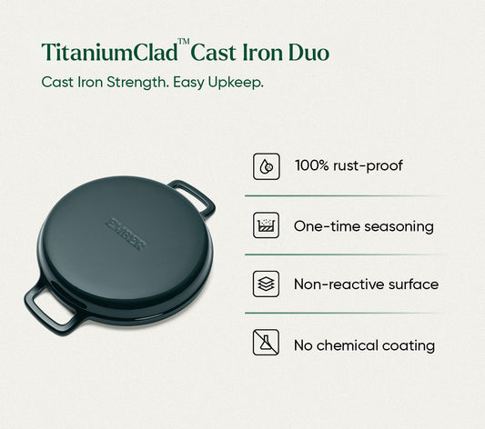 TitaniumClad™ Cast Iron Duo - Teal