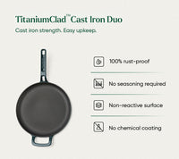 TitaniumClad™ Cast Iron Duo - Teal